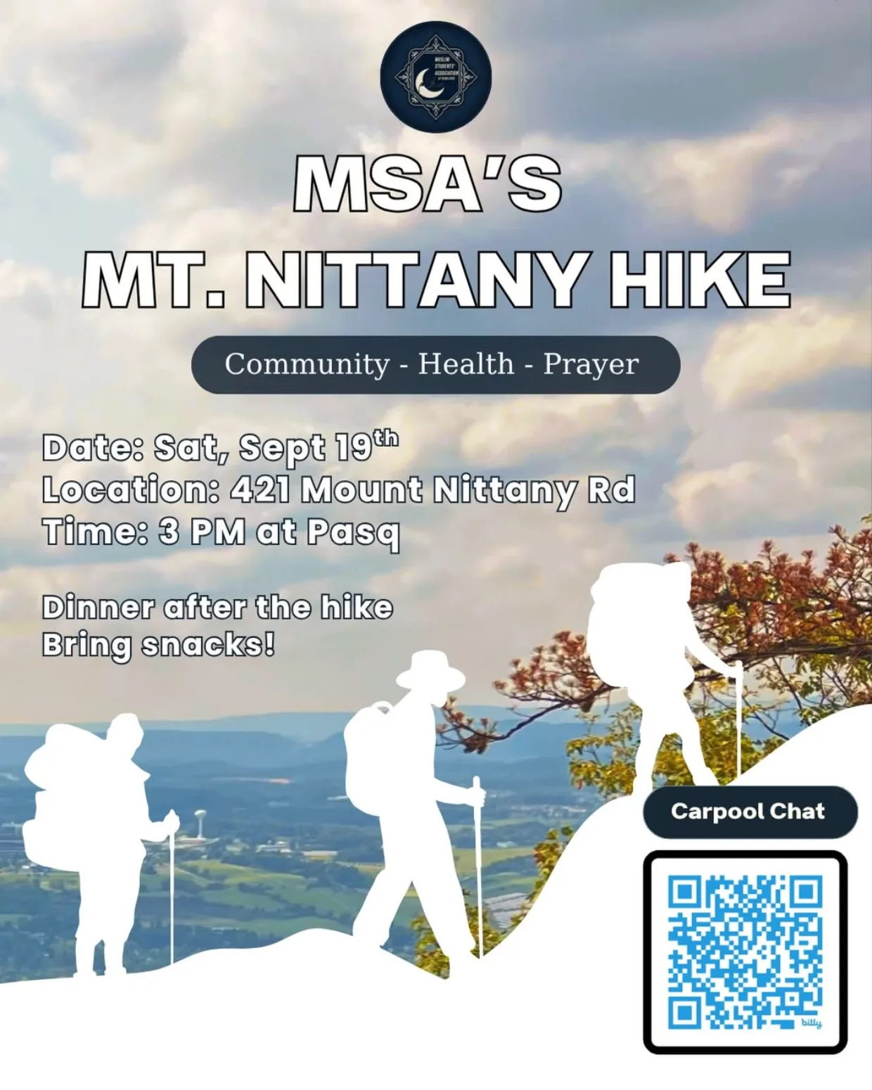 MSA's Mt. Nittany Hike, Fall 2026
